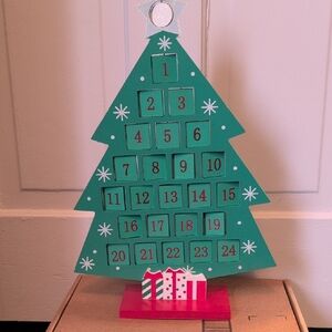 Target Green Advent Calendar with Red and White Accents